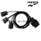 OBD-II 16P M to RS232 *2 +DB15P Cable